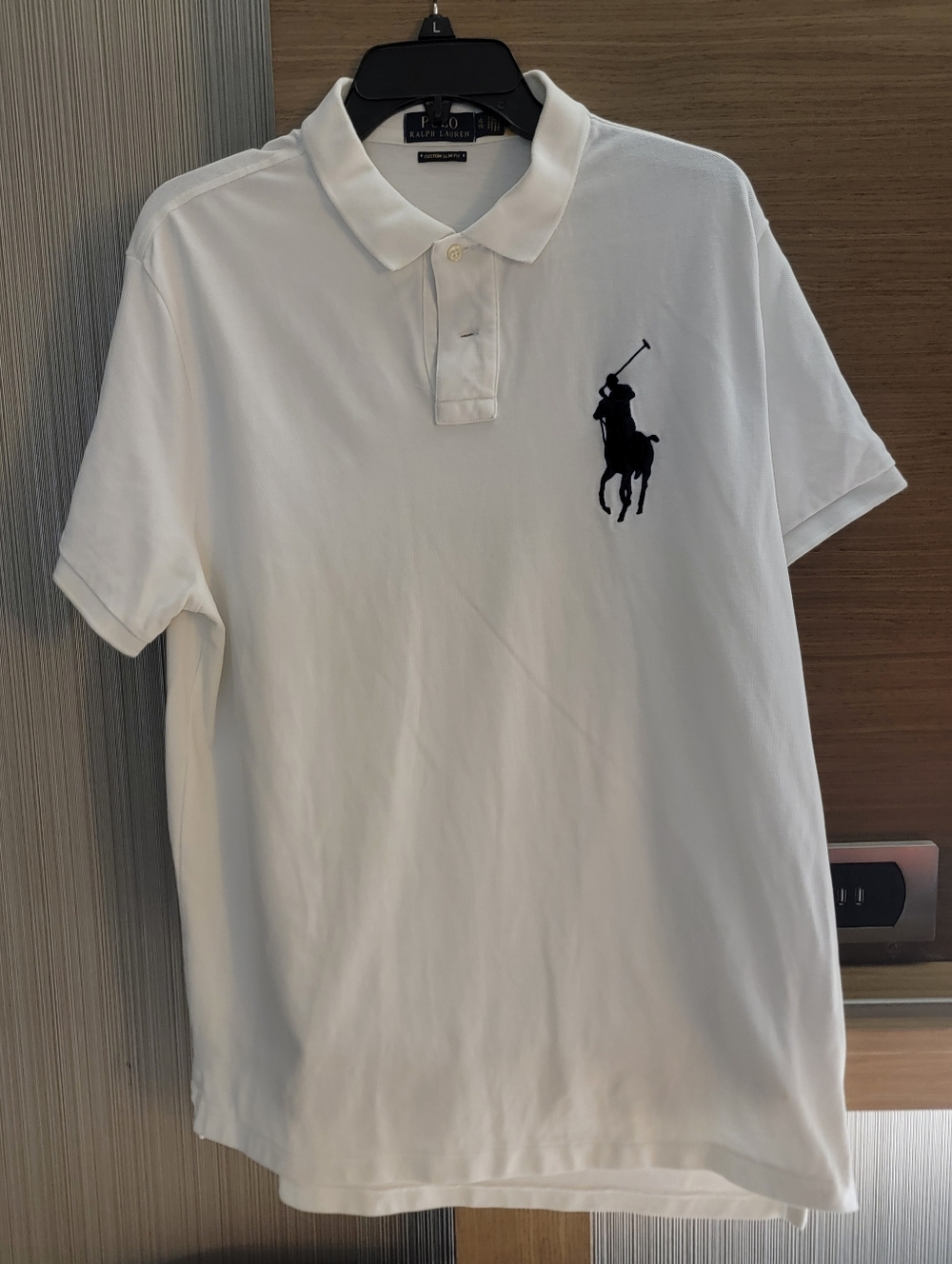 🆕️🏇RALPH LAUREN MESH POLO BIG PONY LOGO Classic Slim Fit, XL - Wht/Blue - Picture 4 of 7